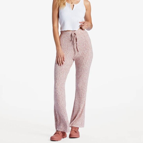 NWT Billabong So Easy Pink Knitted Flare Pants - Picture 6 of 6